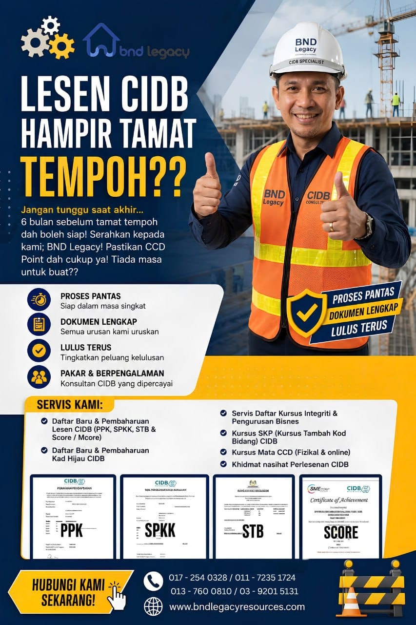 Poster perlesenan CIDB BND Legacy 2
