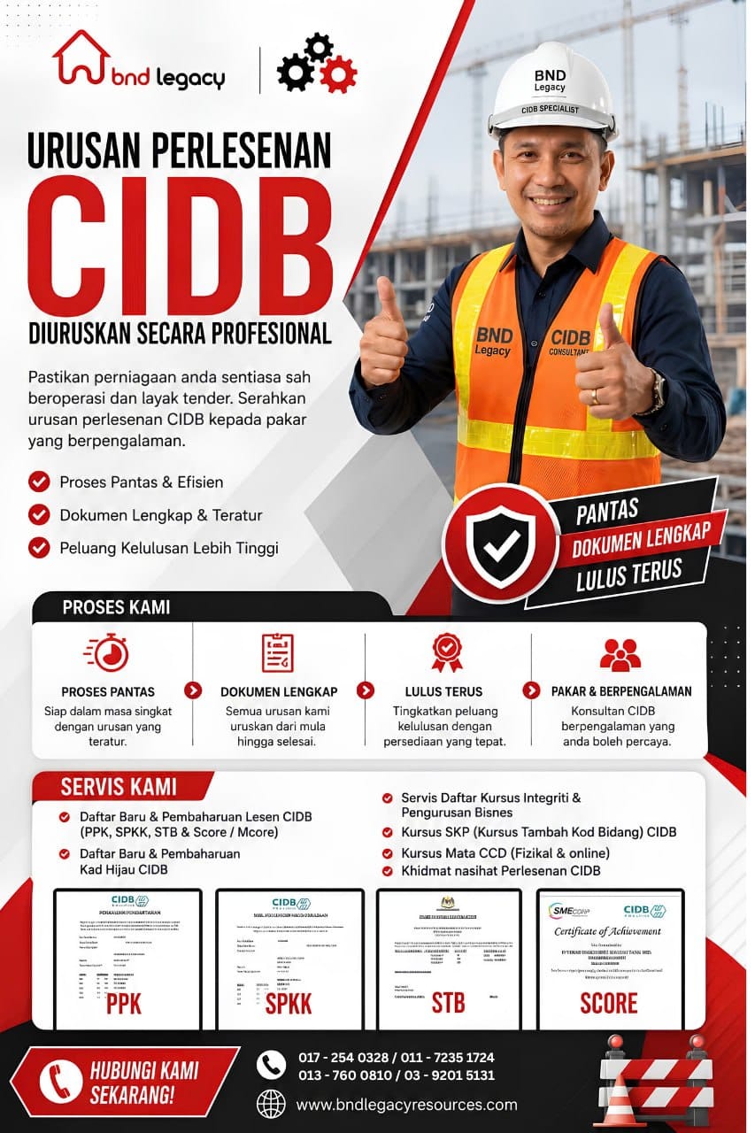 Poster perlesenan CIDB BND Legacy 1