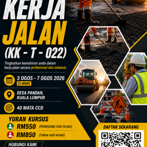 📢 𝐊𝐔𝐑𝐒𝐔𝐒 𝐊𝐎𝐃 𝐁𝐈𝐃𝐀𝐍𝐆: 𝐊𝐄𝐑𝐉𝐀 𝐉𝐀𝐋𝐀𝐍 (𝐂𝐄𝟎𝟏) | 03 - 07 OGOS 2026