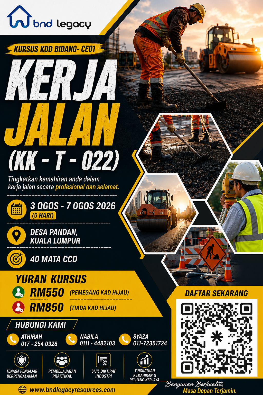 📢 𝐊𝐔𝐑𝐒𝐔𝐒 𝐊𝐎𝐃 𝐁𝐈𝐃𝐀𝐍𝐆: 𝐊𝐄𝐑𝐉𝐀 𝐉𝐀𝐋𝐀𝐍 (𝐂𝐄𝟎𝟏) | 03 - 07 OGOS 2026