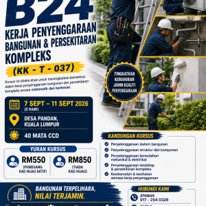 𝐊𝐔𝐑𝐒𝐔𝐒 𝐓𝐀𝐌𝐁𝐀𝐇 𝐊𝐎𝐃 𝐁𝐈𝐃𝐀𝐍𝐆 (𝐁𝟐𝟒) - 𝐊𝐄𝐑𝐉𝐀 𝐁𝐀𝐍𝐆𝐔𝐍𝐀𝐍 - 𝐊𝐄𝐑𝐉𝐀 𝐏𝐄𝐍𝐘𝐄𝐍𝐆𝐆𝐀𝐑𝐀𝐀𝐍 𝐃𝐀𝐍 𝐏𝐄𝐑𝐒𝐄𝐊𝐈𝐓𝐀𝐑𝐀𝐍 𝐊𝐎𝐌𝐏𝐋𝐄𝐊𝐒 (𝐊𝐊-𝐓-𝟎𝟑𝟕) 7 SEPT - 11 SEPT 2026