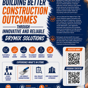TECHNICAL VISIT : BUILDING BETTER CONSTRUCTION OUTCOMES THROUGH INNOVATIVE AND RELIABLE DRYMIX SOLUTIONS ( 09 SEPTEMBER 2026)