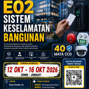 𝐊𝐔𝐑𝐒𝐔𝐒 𝐓𝐀𝐌𝐁𝐀𝐇 𝐊𝐎𝐃 𝐁𝐈𝐃𝐀𝐍𝐆 (E02) - SISTEM PENGAWASAN & KESELAMATAN BANGUNAN (12 - 16 OKT 2026)