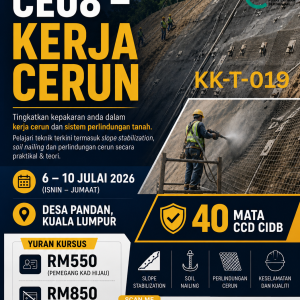 📣𝐊𝐔𝐑𝐒𝐔𝐒 𝐓𝐀𝐌𝐁𝐀𝐇 𝐊𝐎𝐃 𝐁𝐈𝐃𝐀𝐍𝐆 - 𝐊𝐄𝐑𝐉𝐀 𝐂𝐄𝐑𝐔𝐍 (𝐂𝐄𝟎𝟖) - 22 - 26 JUN  2026 (𝟒𝟎 𝐌𝐀𝐓𝐀 𝐂𝐂𝐃) 📣