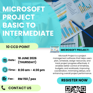 WEBINAR ONLINE - MICROSOFT PROJECT BASIC TO INTERMEDIATE (18 JUN 2026)