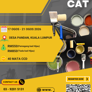 📢 𝐊𝐔𝐑𝐒𝐔𝐒 𝐊𝐎𝐃 𝐁𝐈𝐃𝐀𝐍𝐆: 𝐊𝐄𝐑𝐉𝐀 CAT (B14) | 17 - 21 OGOS 2026 (𝟒𝟎 𝐌𝐀𝐓𝐀 𝐂𝐂𝐃) 📢